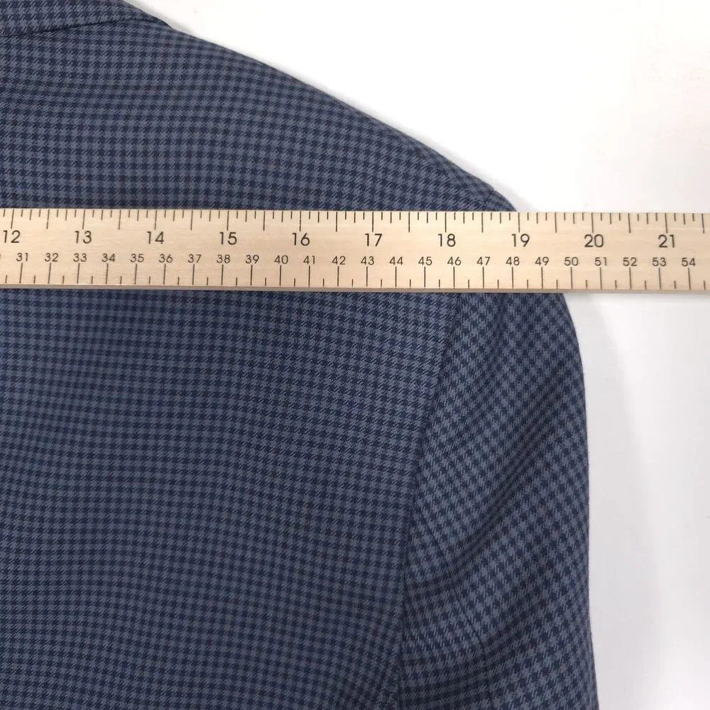 BROOKS BROTHERS 346 Mens Fitzgerald Fit Blue Check‎ Wool Sport Coat Blazer 44R